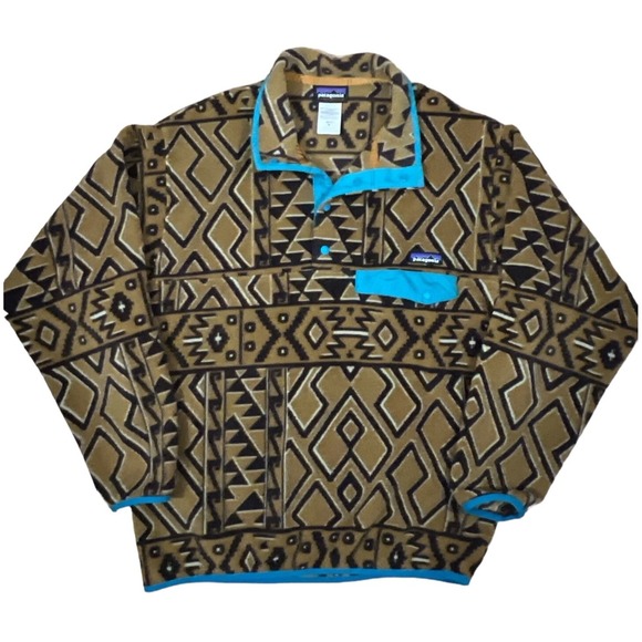 Patagonia Other - Patagonia Synchilla Snap‎ T Aztec Tribal Fleece Pullover Jacket MEDIUM